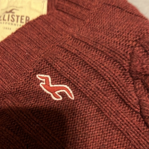 Vintage Hollister cable knit sweater, burgundy, great condition size medium - Picture 5 of 7